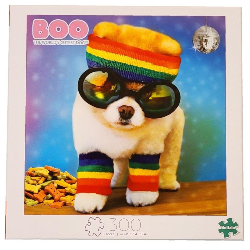 Buffalo Games Let's Party Boo The World's Cutest Dog 300 Piece Jigsaw Puzzle